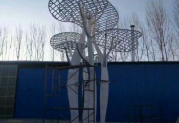 蘑菇樹雕塑生產商，廣場系列，創意鏤空蘑菇樹雕塑優選