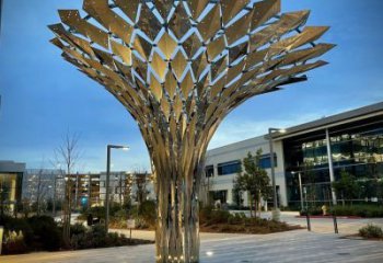 傘樹雕塑制作選用，景區案例，植物景觀雕塑制造商