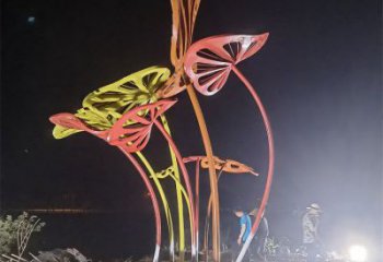 芭蕉葉雕塑精選，露天雕塑，不銹鋼芭蕉葉雕塑制作廠家