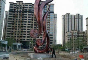 仿真樹葉雕塑定做，廣場雕塑，彩繪仿真樹葉雕塑提供