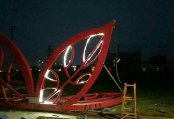 燈光樹葉雕塑精選，景觀概念，燈光樹葉雕塑生產廠家