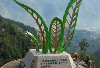 金屬樹葉雕塑制作，鍛造工藝，烤漆樹葉雕塑廠家選用