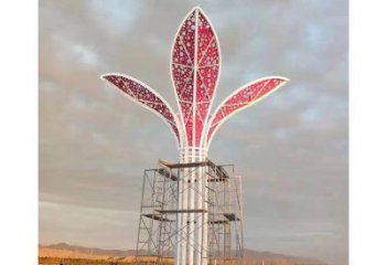 樹葉雕塑精選，彩鋼制作，園林烤漆樹葉雕塑標準