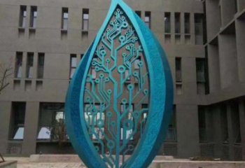 樹葉雕塑制作，景區雕塑，不銹鋼烤漆樹葉雕塑精選