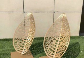 鏤空樹葉雕塑精選，陸地擺件，各類鐵藝樹葉雕塑廠家