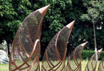 竹筍雕塑訂做，彩鋼制作，不銹鋼鏤空竹筍雕塑訂做