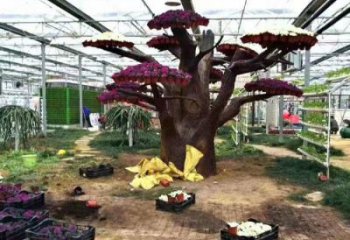 仿真樹(shù)雕塑廠，中式工藝，玻璃鋼仿真樹(shù)雕塑生產(chǎn)商