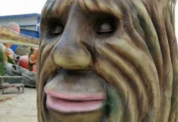 仿真樹(shù)雕塑加工，室外軟裝，玻璃鋼仿真樹(shù)雕塑定制