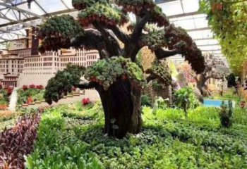 仿真樹(shù)雕塑選定，植物雕塑，玻璃鋼仿真樹(shù)雕塑常用
