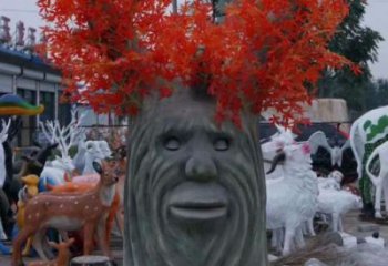 仿真樹(shù)雕塑制作，彩繪工藝，玻璃鋼仿真樹(shù)雕塑定價(jià)