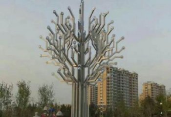 風(fēng)鈴樹雕塑定制，小區(qū)擺件，不銹鋼風(fēng)鈴樹雕塑服務(wù)商
