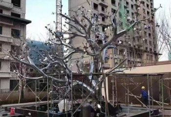 楓樹雕塑精選，室外雕塑，不銹鋼楓樹雕塑預定