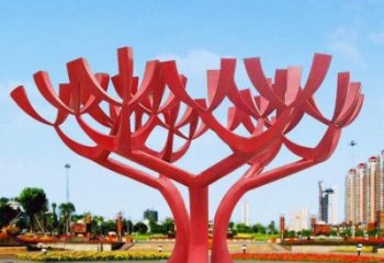 樹干雕塑廠家,圓雕體系,烤漆不銹鋼樹干雕塑廠家