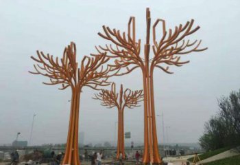 發財樹雕塑生產，標識雕塑，不銹鋼發財樹雕塑優選