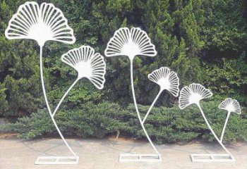 銀杏葉雕塑優選，美陳擺件，不銹鋼銀杏葉雕塑選定