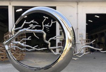 圓環(huán)樹雕塑供應，景觀雕塑，不銹鋼圓環(huán)樹雕塑廠家