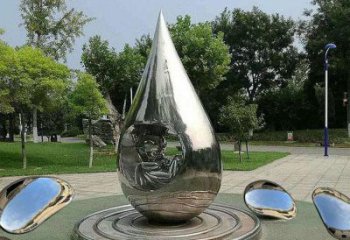 水滴雕塑供應，校園雕塑，不銹鋼水滴雕塑廠家供求