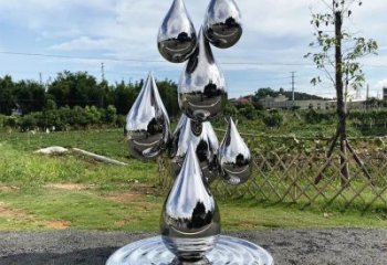 淚滴雕塑常用，景觀概念，不銹鋼淚滴雕塑展品