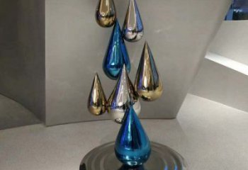 淚滴雕塑展品，小區雕塑，不銹鋼淚滴雕塑精選
