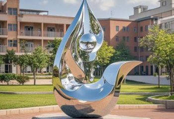 淚滴雕塑制造，白鋼構件，不銹鋼淚滴雕塑提供