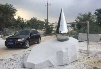 鏡面水珠雕塑廠家，立體藝術效果，不銹鋼材質制作