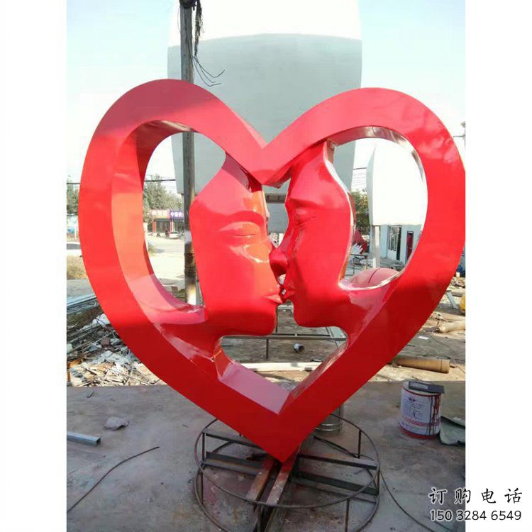 愛心雕塑供需，透雕系列，不銹鋼愛心雕塑制造商