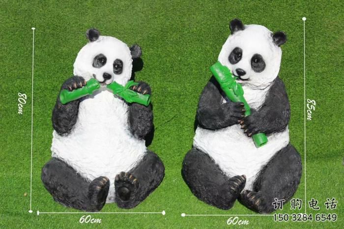 熊貓雕塑工廠選用，街道標(biāo)識(shí)，景觀仿真熊貓雕塑