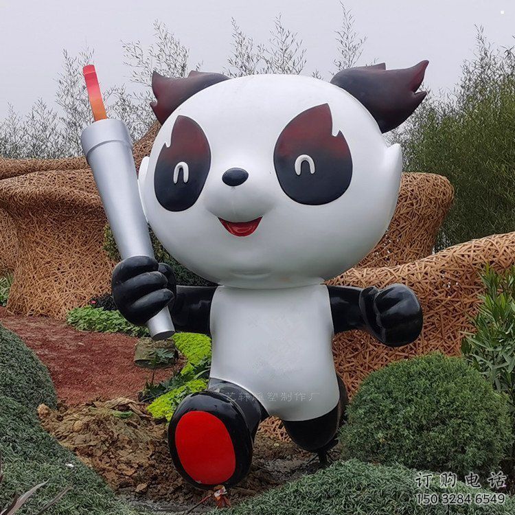 熊貓雕塑供給，中式工藝，卡通藝術熊貓雕塑精品