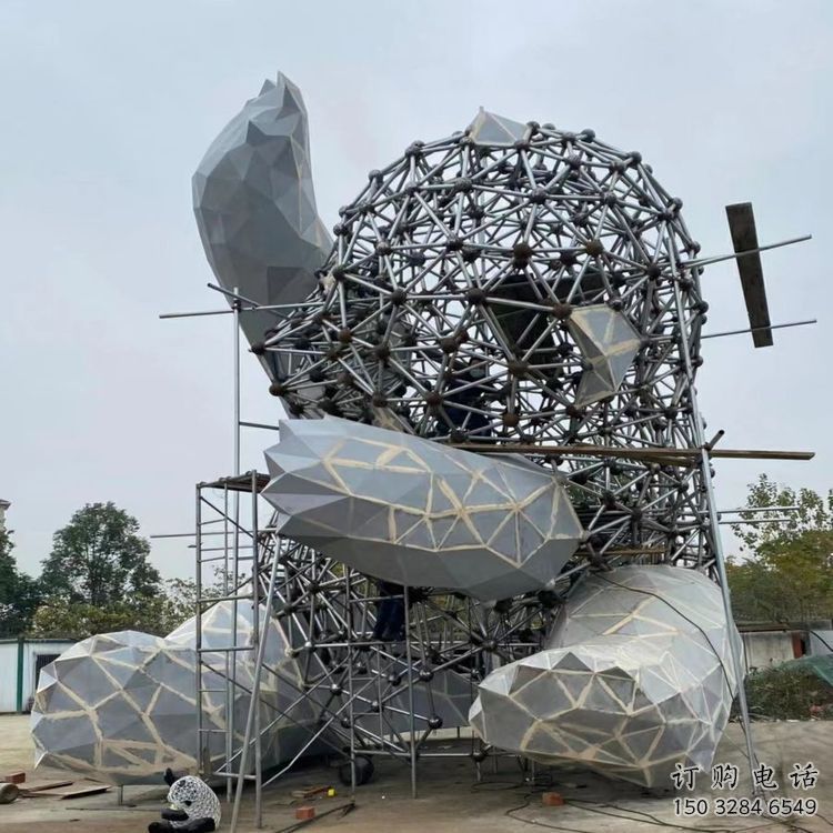 藝術(shù)熊貓雕塑觀賞型，街景小品，切面熊貓雕塑常用