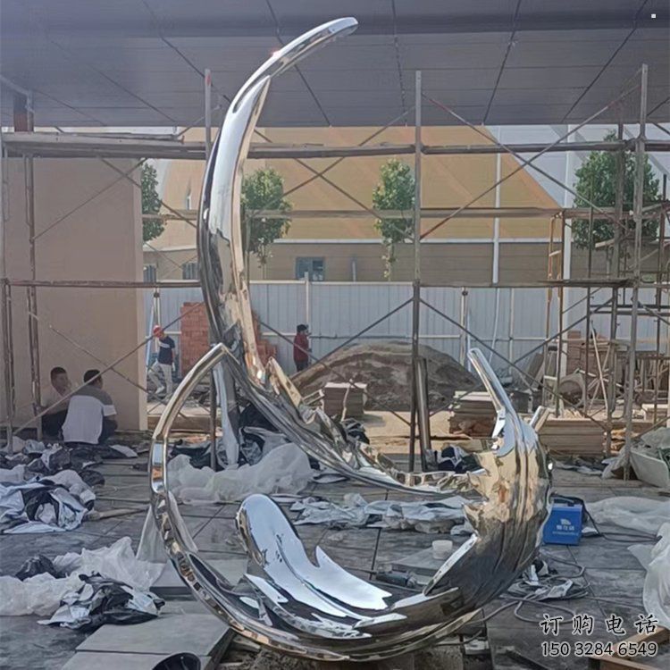 羽毛雕塑通用，街景小品，鏡面羽毛雕塑制造廠(chǎng)家