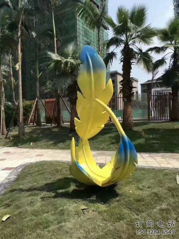 風景區羽毛雕塑