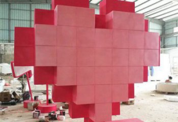 愛心雕塑訂做供需，景區(qū)雕塑，烤漆不銹鋼愛心雕塑廠家