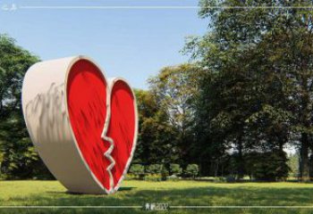 愛心雕塑服務(wù)商，景觀雕塑，不銹鋼愛心雕塑廠家選定