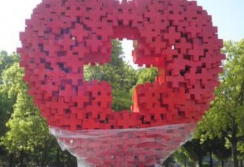 愛心雕塑通用，花園小品，廣場不銹鋼愛心雕塑優(yōu)價