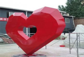 愛心雕塑精選，陸地擺件，不銹鋼愛心雕塑精品