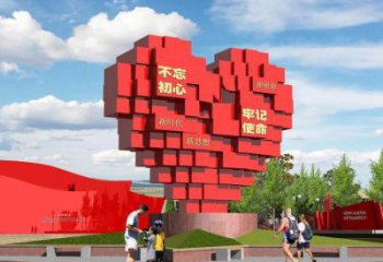 景觀愛心雕塑通用，街景小品，不銹鋼愛心雕塑制造