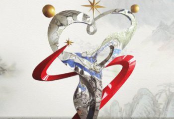 心形雕塑觀賞型，公園小品，鏡面不銹鋼心形雕塑常用