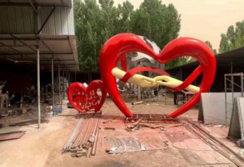 愛(ài)心雕塑供需，標(biāo)識(shí)雕塑，景觀烤漆愛(ài)心雕塑制造商