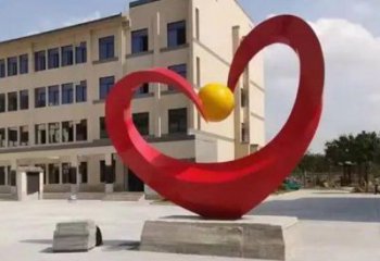 愛心雕塑提供，多彩藝術，中式烤漆愛心雕塑通用