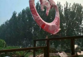 愛心雕塑提供，美陳雕塑，景觀烤漆愛心雕塑承接