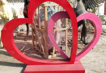 雙心雕塑通用，陸地擺件，各類不銹鋼雙心雕塑點擊