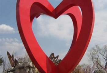 廣場(chǎng)桃心雕塑