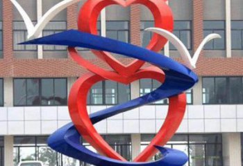 心心相印雕塑供求，藝術雕塑，美陳景觀雕塑制造商