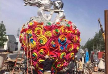 公園心形人物雕塑