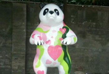 熊貓雕塑常用，景觀概念，彩繪熊貓雕塑廠家展品