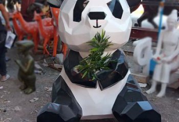 大型熊貓雕塑常用，戶外擺放，仿真熊貓雕塑展示