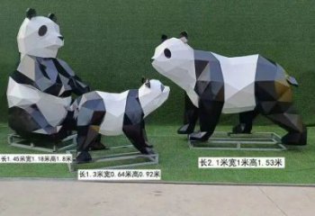 熊貓雕塑定制，歐式風(fēng)格，卡通熊貓雕塑生產(chǎn)廠家