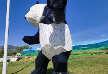 廣場熊貓雕塑批發，廣場系列，切面熊貓雕塑廠定價