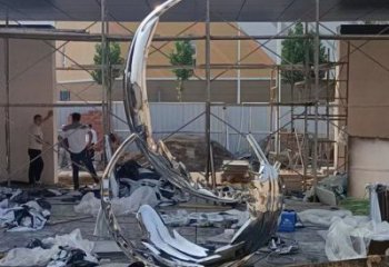 景觀羽毛雕塑精選，陸地擺件，公園鏡面羽毛雕塑精品