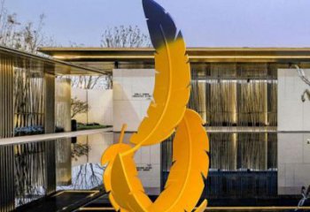 羽毛雕塑承接，城市裝飾，大型烤漆羽毛雕塑公司